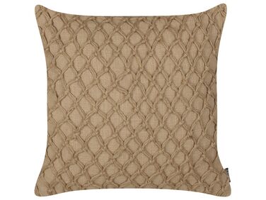 Sierkussen COLLOMIA Bouclé 45 x 45 cm Beige geometrisch patroon