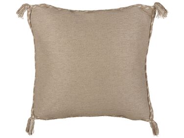 Throw Cushion ERIGERON Jute 45 x 45 cm Beige Solid