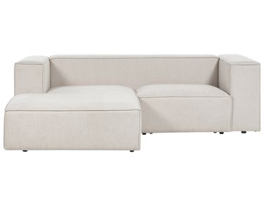 Hoekbank 2-zits VERNON Stof Lichtbeige rechtszijdig
