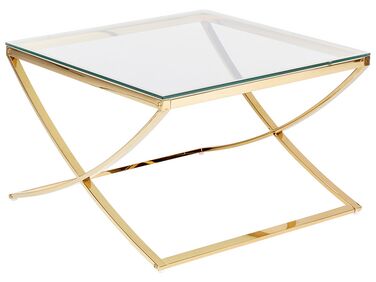 Salontafel RINGGOLD Veiligheidsglas Goud