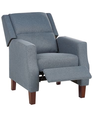 Relaxfauteuil EGERSUND inclusief voetensteun Stof Donkerblauw
