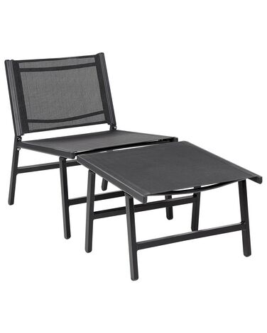 Garden Chair MARCEDDI Metal Black