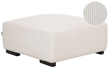 Ottomaan LUNGO Corduroy Gebroken wit