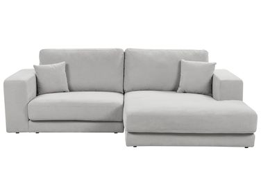 Corner Sofa 3 Seater LOFOTEN Fabric Light Grey Left Hand