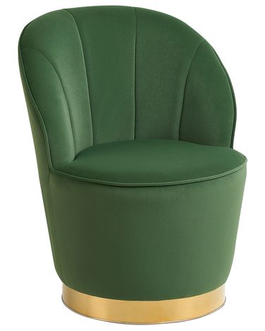 Fauteuil ALBY Velours Vert foncé