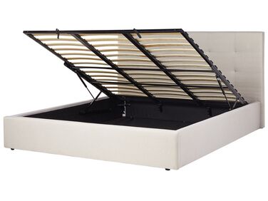 Lit ottoman Tissu LORIENT 180 x 200 cm Beige