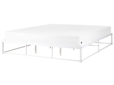 Lit avec sommier Métal VIRY 180 x 200 cm Blanc