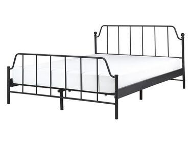 Bed Metal MAURESSAC 140 x 200 cm (EU Double) Black
