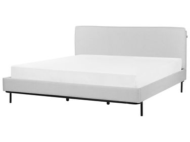 Lit avec sommier Tissu CORIO 180 x 200 cm Gris clair