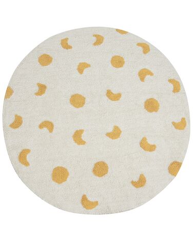 Kids Rug LOTI Beige ø 140 cm Cotton