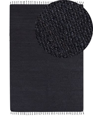 Rug SINANKOY Black 160 x 230 cm Jute