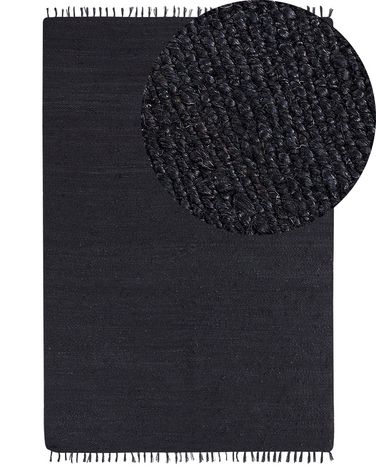 Rug SINANKOY Black 200 x 300 cm Jute