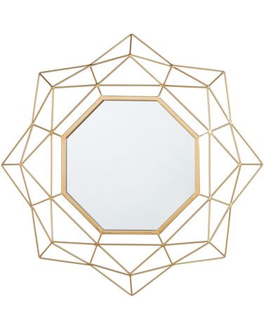 Miroir HILLION 60 cm 60 cm Métal Doré