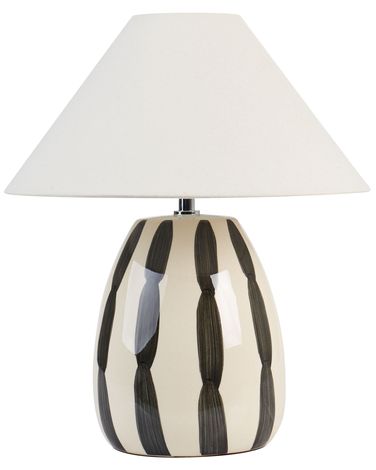 Lampe à poser LUCHETTI Céramique Noir/blanc