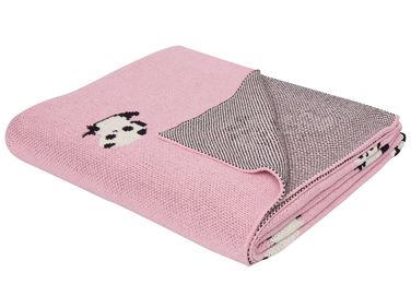 Couverture TALOKAN Coton 130 x 170 cm Rose