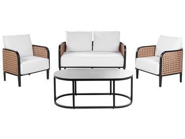Loungeset met tafel 4-zits MONTEFALCO Metaal Wit