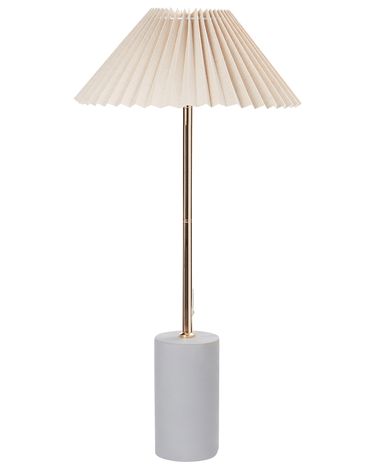 Lampe à poser BALUARTE Lin synthétique Beige