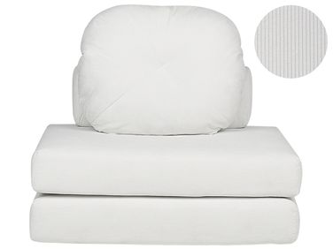 Single Sofa Bed OLDEN Corduroy Off-White