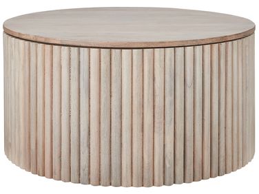 Salontafel KIRKWOOD Mangohout Lichtbruin met opbergruimte