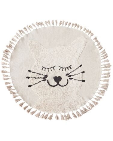 Kids Rug ETSERI Beige ø 120 cm Cotton
