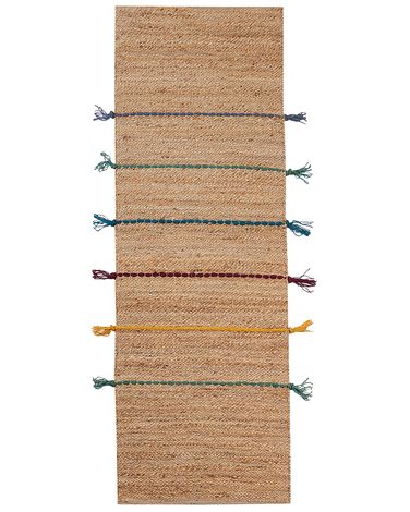 Kids Rug UZUNTA Beige 70 x 200 cm Jute