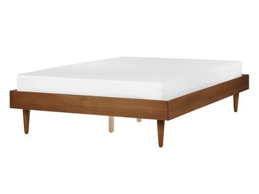 Lit avec sommier TOUCY 140 x 200 cm Frêne marron