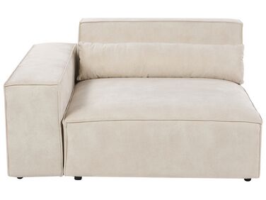 Hoekmodule HELLNAR Fluweel Lichtbeige rechtszijdig