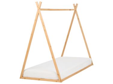 Kinderbed Tent Dennenhout SAURAT 90 x 200 cm Lichtbruin