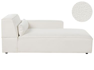 Left-Hand Chaise Longue HELLNAR Boucle Off-White