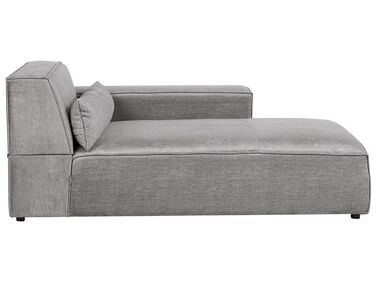 Left-Hand Chaise Longue HELLNAR Fabric Grey