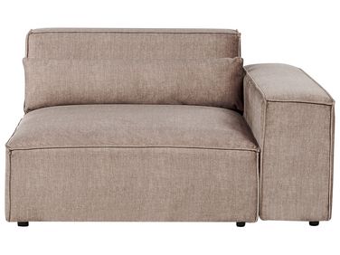 Corner Seat HELLNAR Fabric Light Brown Left Hand