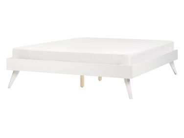 Lit sans tête de lit BERRIC 140 x 200 cm Blanc