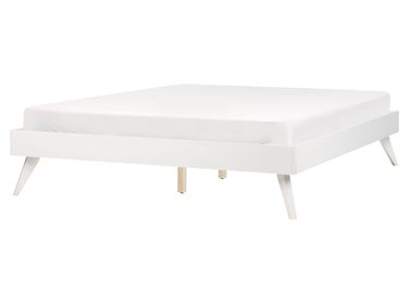 Lit sans tête de lit BERRIC 160 x 200 cm Blanc