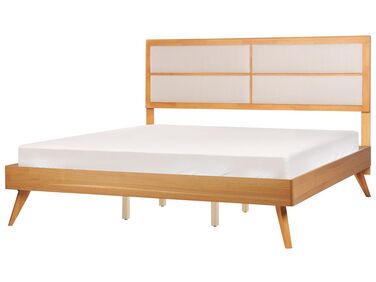 Lit avec sommier POISSY 180 x 200 cm Frêne naturel