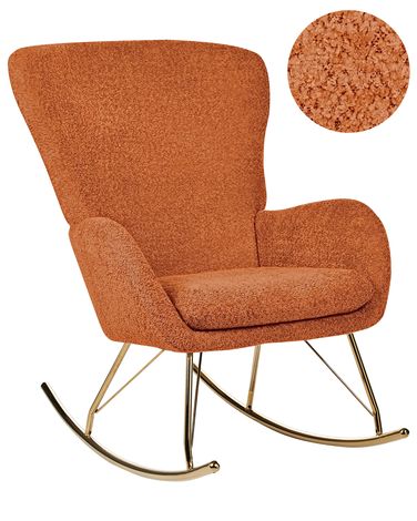 Schommelstoel ANASET Bouclé Oranje