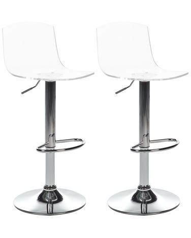 Lot de 2 chaises de bar IMOLA Transparent