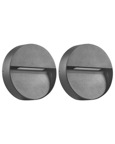 Lot de 2 appliques LED d'extérieur POMPTON Noir