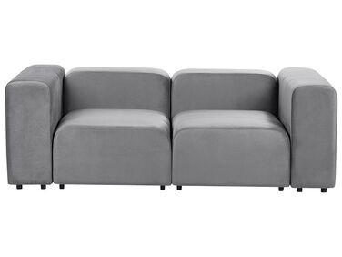Modulaire bank 2-zits FALSTERBO Fluweel Grijs