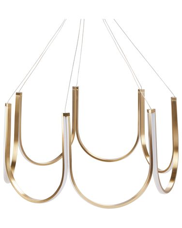LED Chandelier PERQUENO Metal Gold