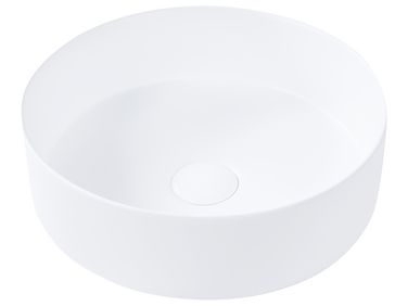 Vasque à poser CALIG ⌀ 36 cm Céramique Blanc cassé