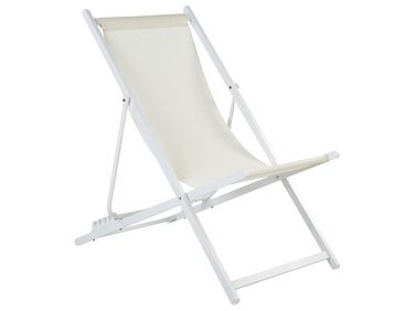 Folding Deck Chair LOCRI II Metal Light Beige