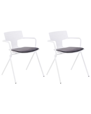 Set of 2 Conference Chairs MANSON Black/ White