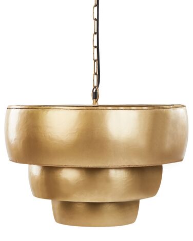 Lampe suspension MBANGO Métal Doré