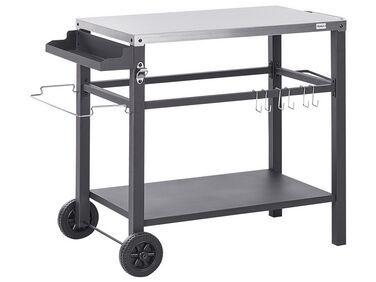 Garden Serving Trolley SPIAZZI Metal Black