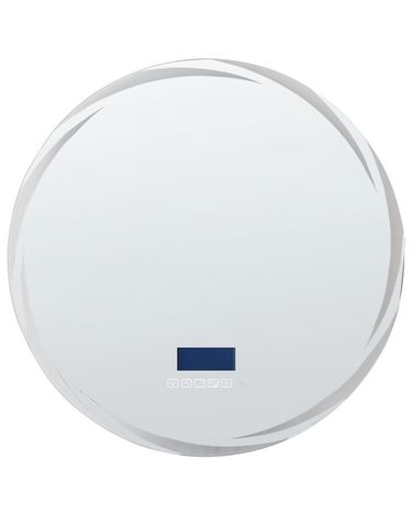 LED Bathroom Mirror TANAY 60 cm 60 cm with Built-In Bluetooth Speaker Silver