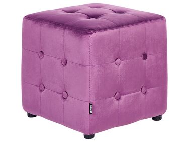 Pouf WISCONSIN Velours Pourpre