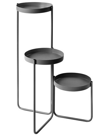 Plant Stand FRAGARIA Metal 42 cm Black