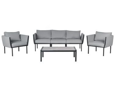 Loungeset met tafel 5-zits SKALA Metaal Donkergrijs