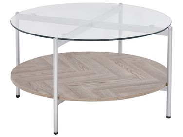 Salontafel LOVELL Veiligheidsglas Zilver