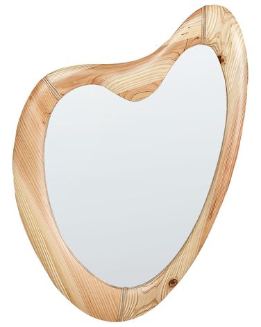 Miroir NEURE 90 cm 77 cm Bois de sapin Naturel